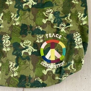 Sesame Street Elmo Camo Peace Sign Tote Bag. Unisex